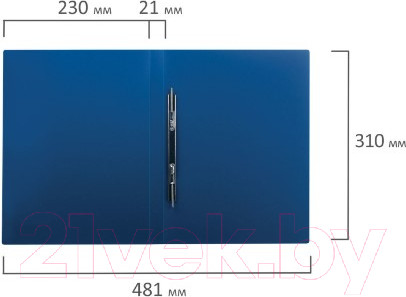Изображение товара Папка для бумаг Brauberg Стандарт / 221633 (синий)
