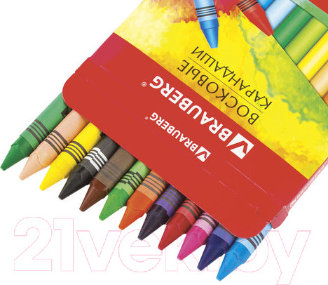 Изображение товара Восковые мелки Brauberg Академия / 227283 (12цв)