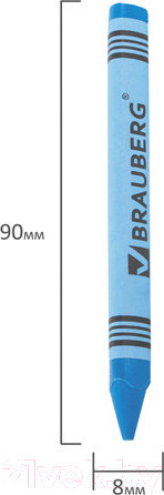 Изображение товара Восковые мелки Brauberg Академия / 227283 (12цв)