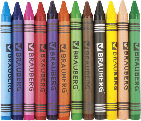 Изображение товара Восковые мелки Brauberg Академия / 227283 (12цв)