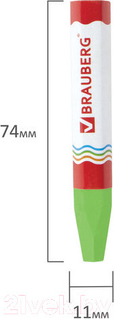 Изображение товара Восковые мелки Brauberg Академия / 227295 (12цв)