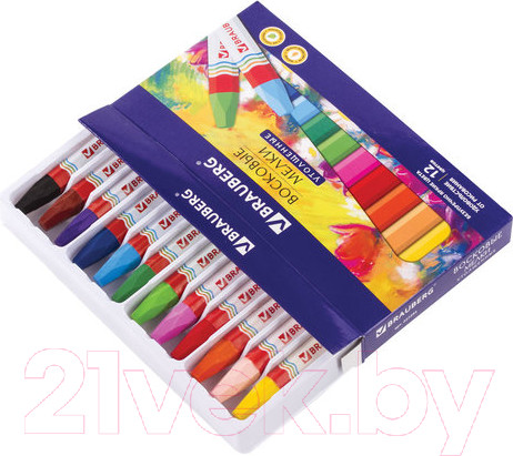 Изображение товара Восковые мелки Brauberg Академия / 227295 (12цв)