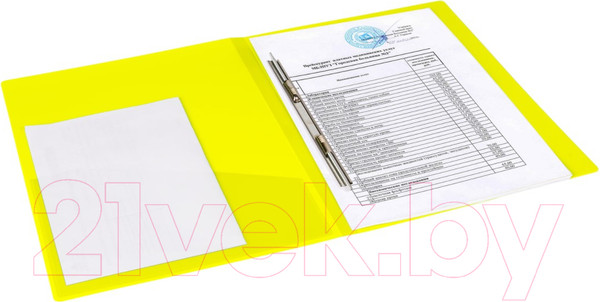 Изображение товара Папка для бумаг Brauberg Neon / 227465 (желтый)