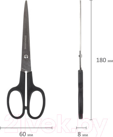 Изображение товара Ножницы канцелярские Brauberg Standard / 237096