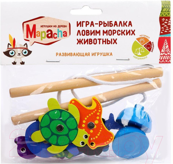 Изображение товара Развивающий игровой набор Mapacha Рыбалка. Ловим морских животных / 76631