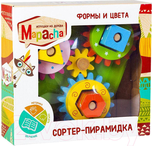 Изображение товара Сортер Mapacha Сортер-пирамидка. Формы и цвета / 76721