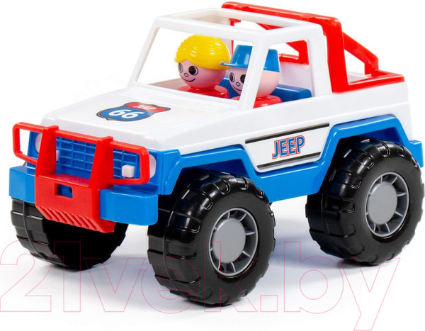 Изображение товара Автомобиль игрушечный Полесье Джип сафари / 90331 (белый/синий)