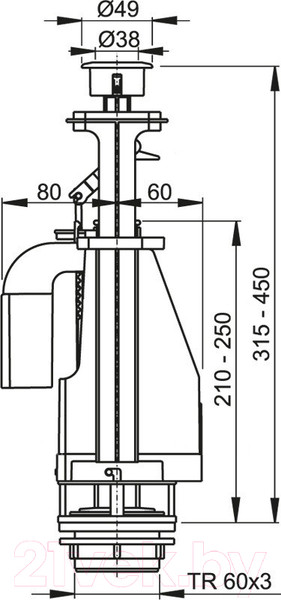 Изображение товара Арматура Alcadrain A08-BL-01