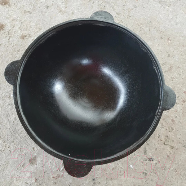 Изображение товара Казан Chugun Invest Узбекский с крышкой-сковородкой (6л, плоское дно)