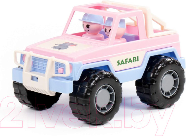 Изображение товара Автомобиль игрушечный Полесье Джип сафари / 90218 (розовый)