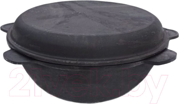 Изображение товара Казан Chugun Invest Узбекский с крышкой-сковородкой (8л, плоское дно)