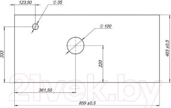 Изображение товара Столешница для тумбы в ванную Aquanet Nova Lite Loft 90 L АВ01 / 261853 (мрамор)