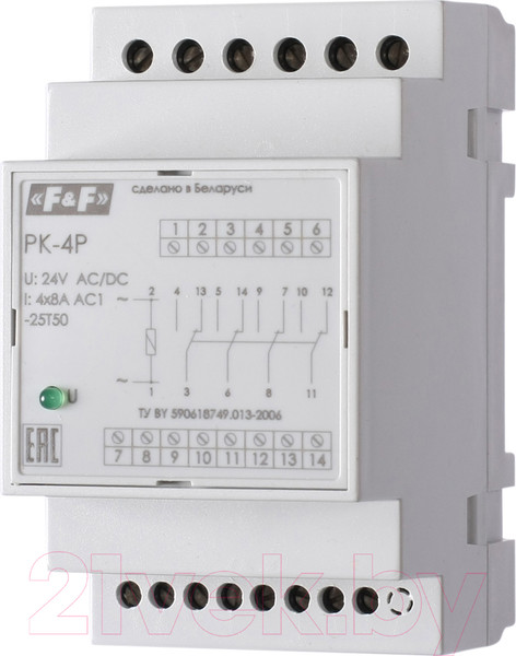 Изображение товара Реле промежуточное Евроавтоматика PK-4P-220 / EA06.001.026