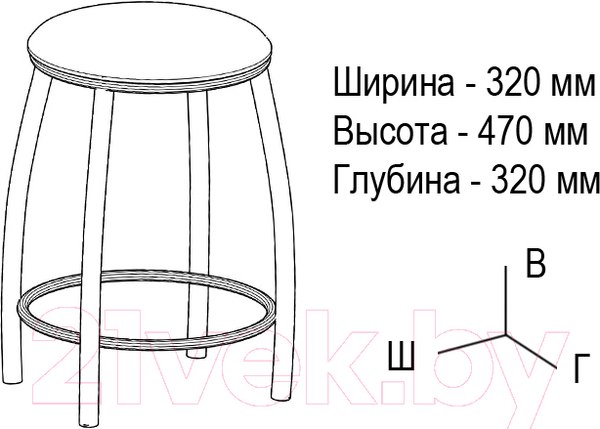 Изображение товара Табурет ВВР Премиум (белый/экокожа ваниль)