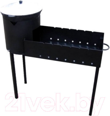 Изображение товара Мангал Chugun Invest 3в1 90x35x80см (10л, со съемными ножками)