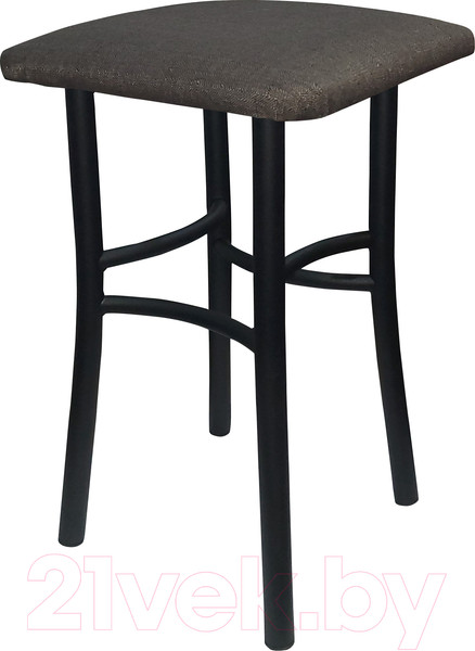 Изображение товара Табурет ВВР Квадрат (черный/рогожка бурый)
