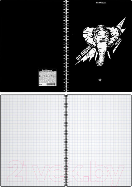Изображение товара Тетрадь Erich Krause Go Аhead. Black and White / 54122 (80л, клетка)
