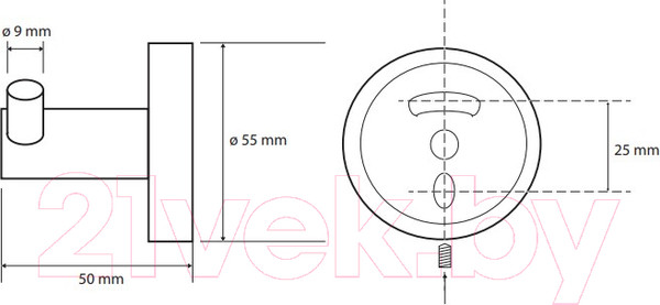 Изображение товара Крючок для ванной Bemeta 159106032
