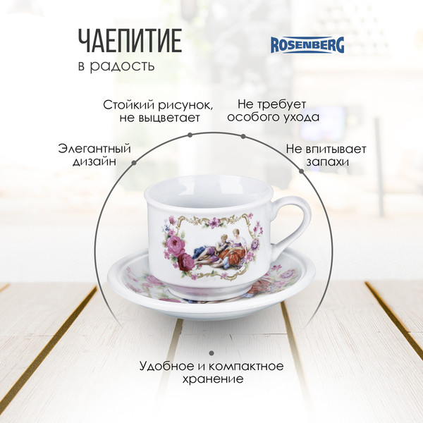 Изображение товара Набор для чая/кофе Rosenberg R-115131 (13шт)
