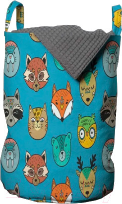 Изображение товара Корзина для белья JoyArty Енот, Лиса и Кот / gaba_75029