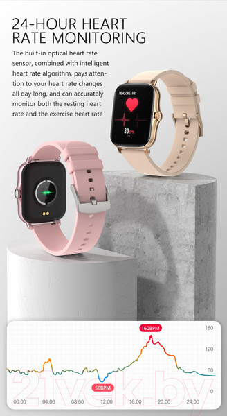 Изображение товара Умные часы Globex Smart Watch Me 3 V77 (розовый)