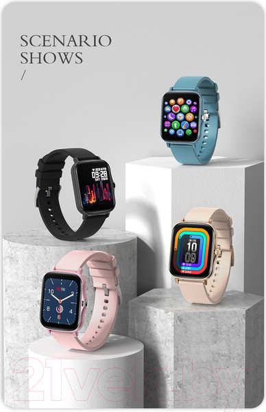 Изображение товара Умные часы Globex Smart Watch Me 3 V77 (розовый)