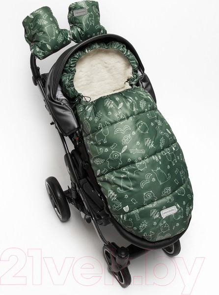 Изображение товара Конверт детский Amarobaby Зверята / AMARO-6101-ZV (хаки)