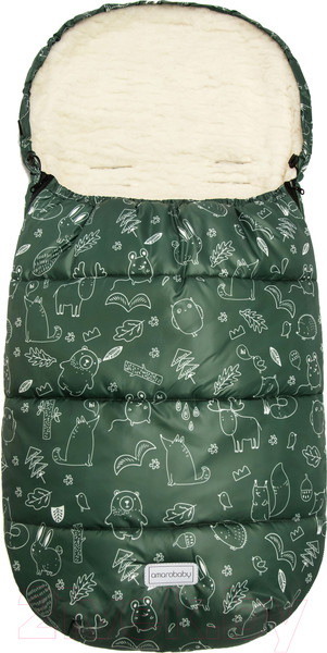 Изображение товара Конверт детский Amarobaby Зверята / AMARO-6101-ZV (хаки)