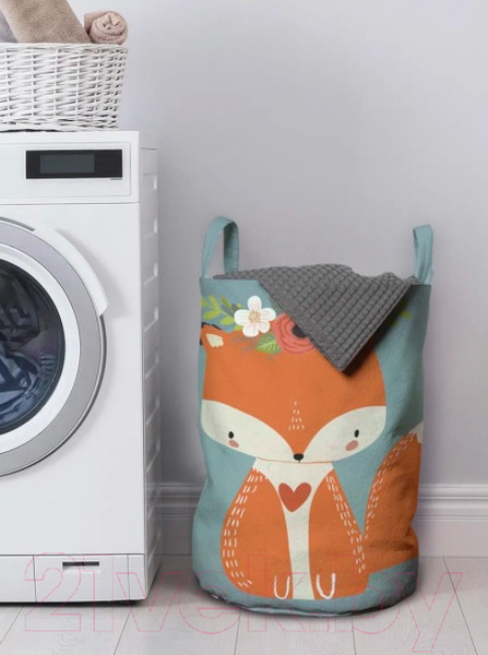 Изображение товара Корзина для белья JoyArty Скромная лисичка / gaba_52950V1