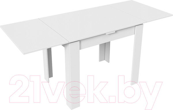 Изображение товара Обеденный стол ТриЯ Промо тип 3 (белый/белый)