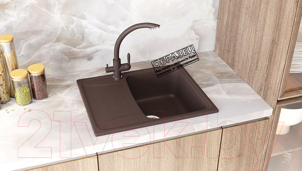 Изображение товара Мойка кухонная Ulgran U-201 (341 ультра-белый)