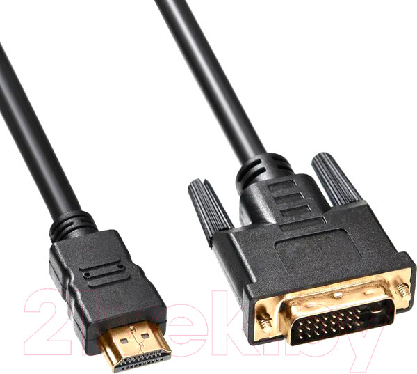 Изображение товара Кабель Buro HDMI-19M-DVI-D-5M (5м, черный)