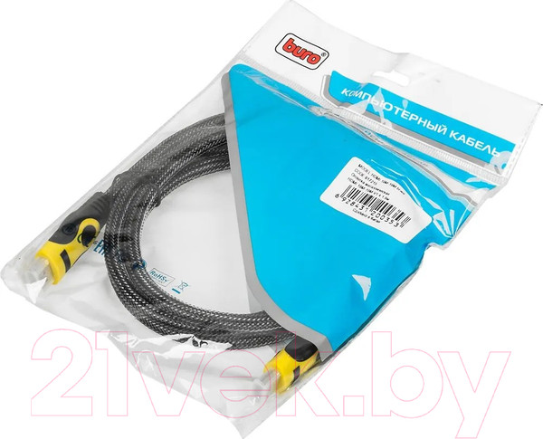 Изображение товара Кабель Buro HDMI 19M-19M BRAID (1.8м)