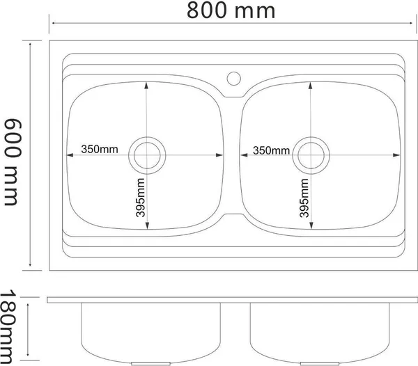 Изображение товара Мойка кухонная РМС MG6-8060-2