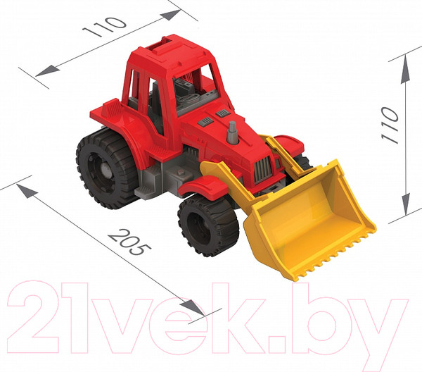 Изображение товара Трактор игрушечный Нордпласт Ижора с грейдером / 151