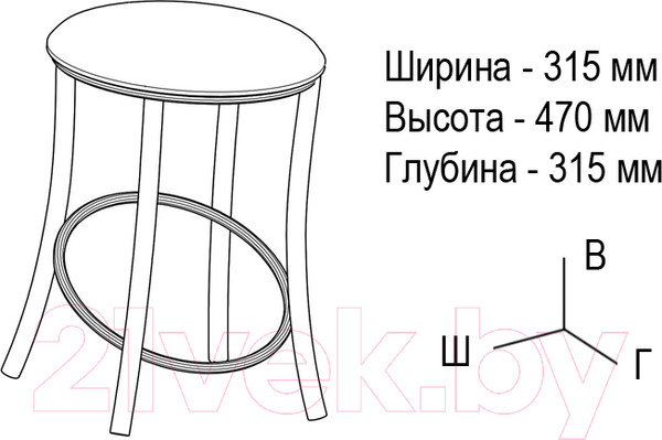 Изображение товара Табурет ВВР Сфера (экокожа бежевый крокодил)