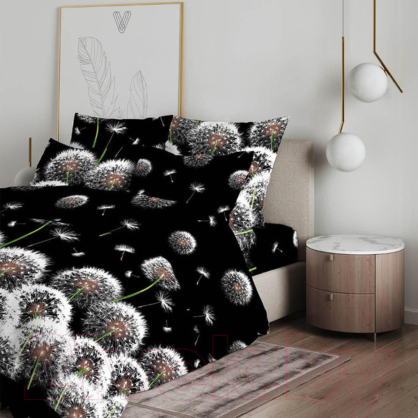 Изображение товара Комплект постельного белья ВАСИЛИСА Белый одуванчик 1.5 3412/1