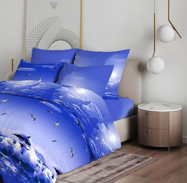 Изображение товара Комплект постельного белья ВАСИЛИСА Океан 1.5 / 210835