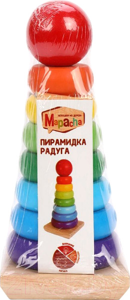 Изображение товара Развивающая игрушка Mapacha Пирамидка. Радуга / 76773