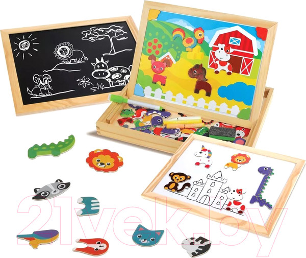 Изображение товара Доска для рисования Mapacha Бизи-чемоданчик. Животные / 76839