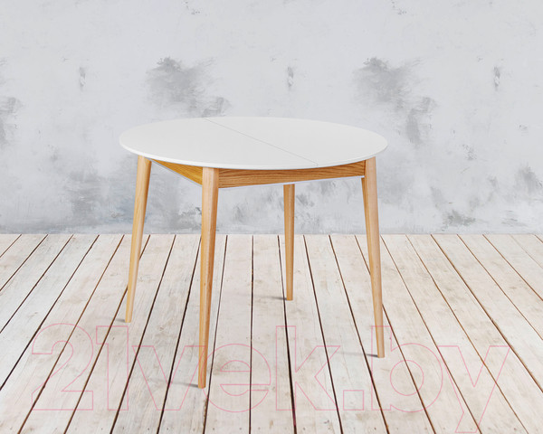 Изображение товара Обеденный стол ТехКомПро Арека КН 1000 / 121361 (бук/тон 1/тон подстолья 2/ножка 8)