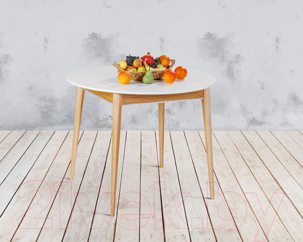 Изображение товара Обеденный стол ТехКомПро Арека КН 1000 / 121361 (бук/тон 1/тон подстолья 2/ножка 8)