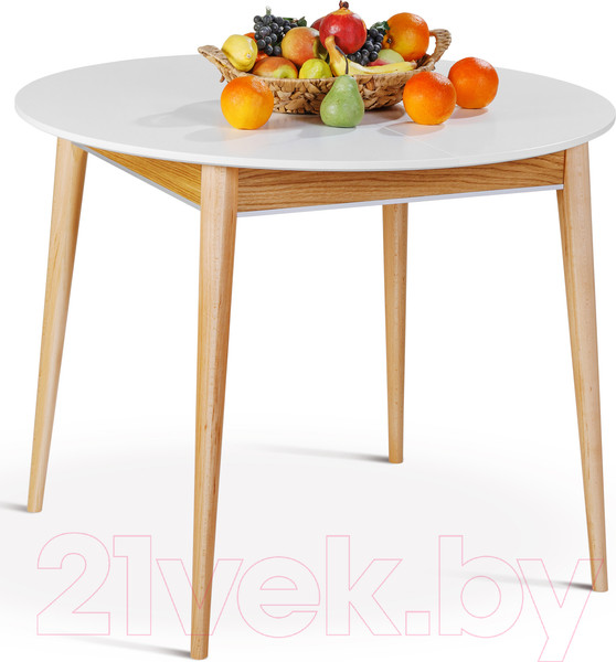 Изображение товара Обеденный стол ТехКомПро Арека КН 1000 / 121361 (бук/тон 1/тон подстолья 2/ножка 8)