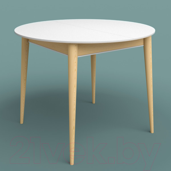 Изображение товара Обеденный стол ТехКомПро Арека КН 1000 / 121361 (бук/тон 1/тон подстолья 2/ножка 8)