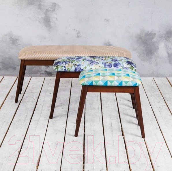 Изображение товара Банкетка ТехКомПро М СТ 07 / 121222 (бук/тон орех/ткань arlekino romb 02)