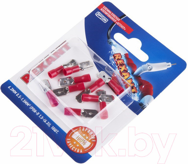 Изображение товара Клемма Rexant 06-0383-A (10 шт, красный)
