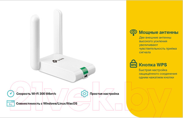 Изображение товара Wi-Fi-адаптер TP-Link TL-WN822N