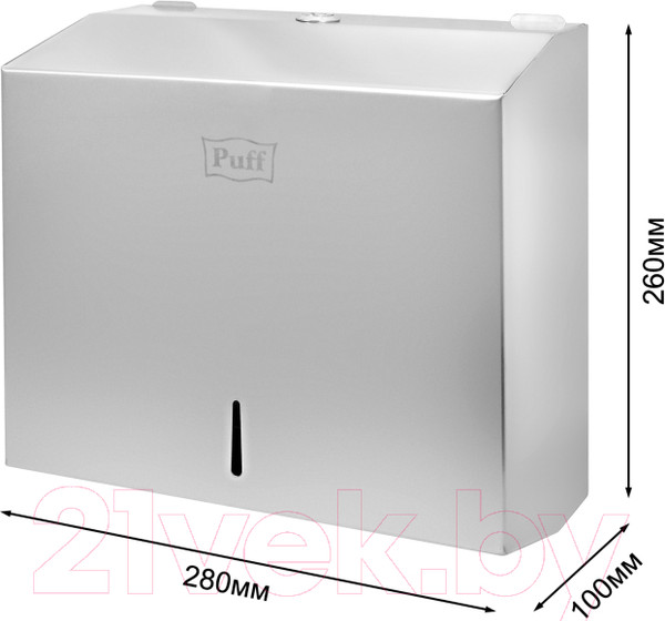 Изображение товара Диспенсер Puff 5610 (матовая нержавеющая сталь)