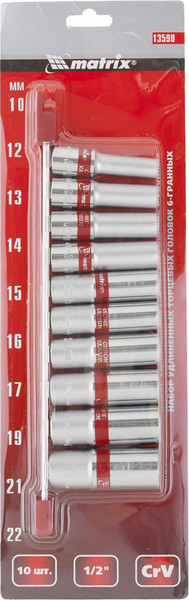 Изображение товара Набор головок слесарных Matrix 13590