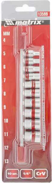 Изображение товара Набор головок слесарных Matrix 13599